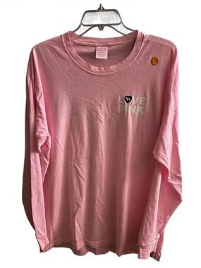 NWOT PINK VS PINK Light Pink Long Sleeve Tee